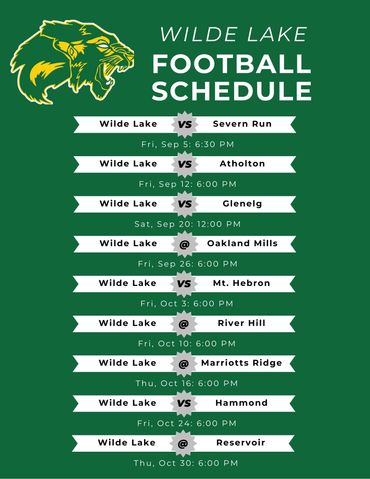 Wilde Lake High School Football Schedule, Howard County
