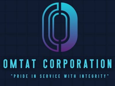 Logo of Omtat Corporation with the tagline about pride and integrity.