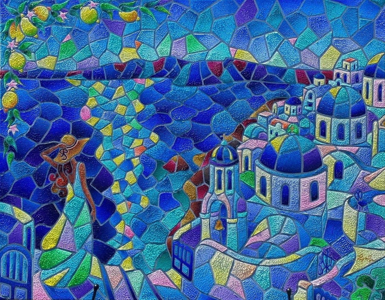 Serene in Santorini
AVAILABLE
28” x 22” oil on gallery wrapped canvas