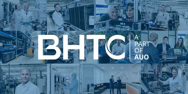 Collage of BHTC employees working in manufacturing and office settings, showcasing teamwork and technology.