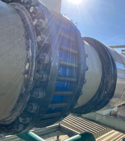 New Steam Valve Installed including new flanges and Torquing 