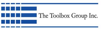 Logo of The Toolbox Group Inc. featuring blue toolbox icons.
