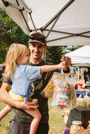 Polar Peak Popcorn, Farmer's Market, the adventure snack