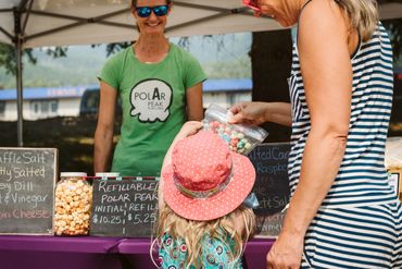 Polar Peak Popcorn, Farmers Market, popcorn snack, the adventure snack