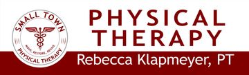 Logo for Small Town Physical Therapy with therapist Rebecca Klapmeyer, PT.