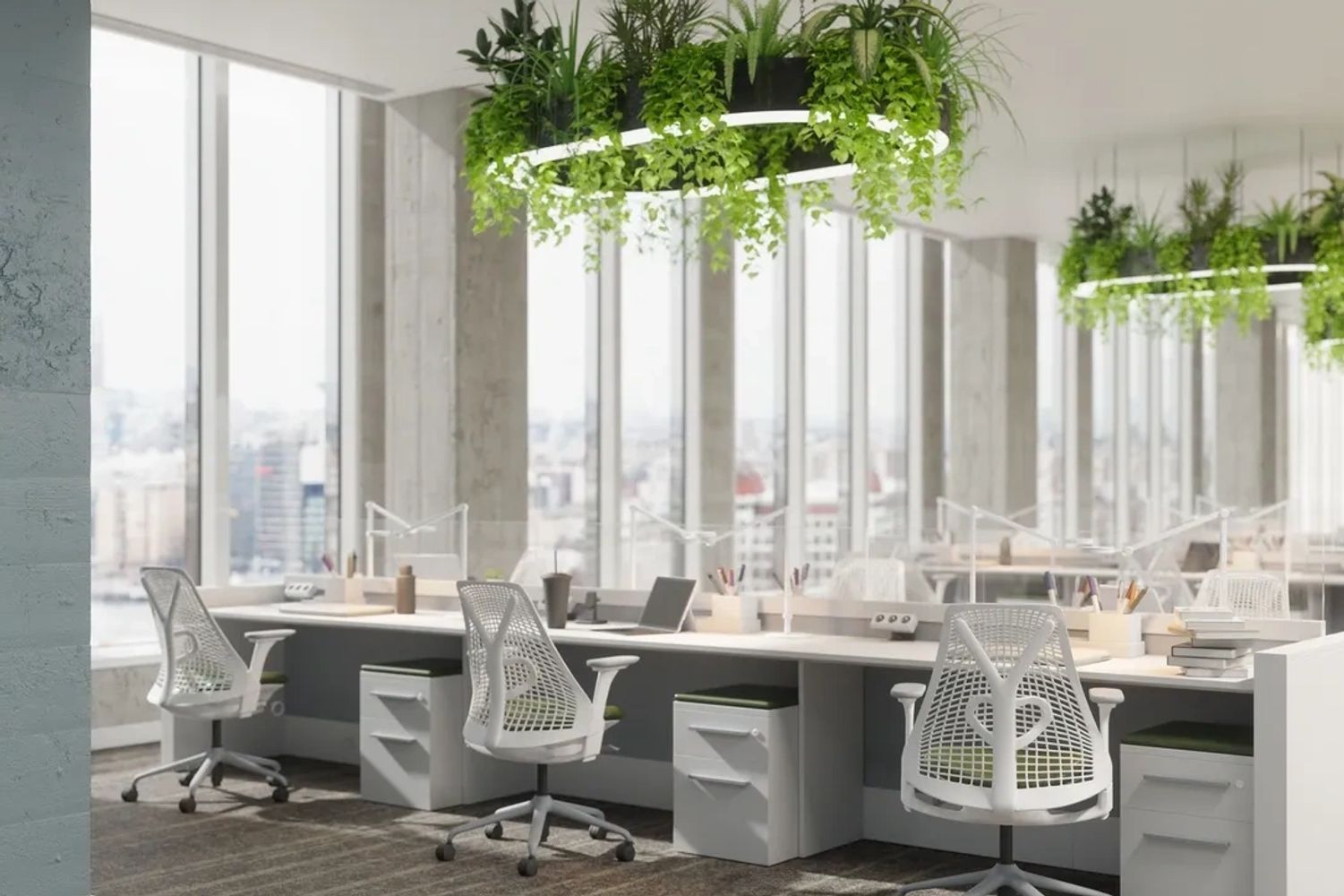 Clean commercial workspace