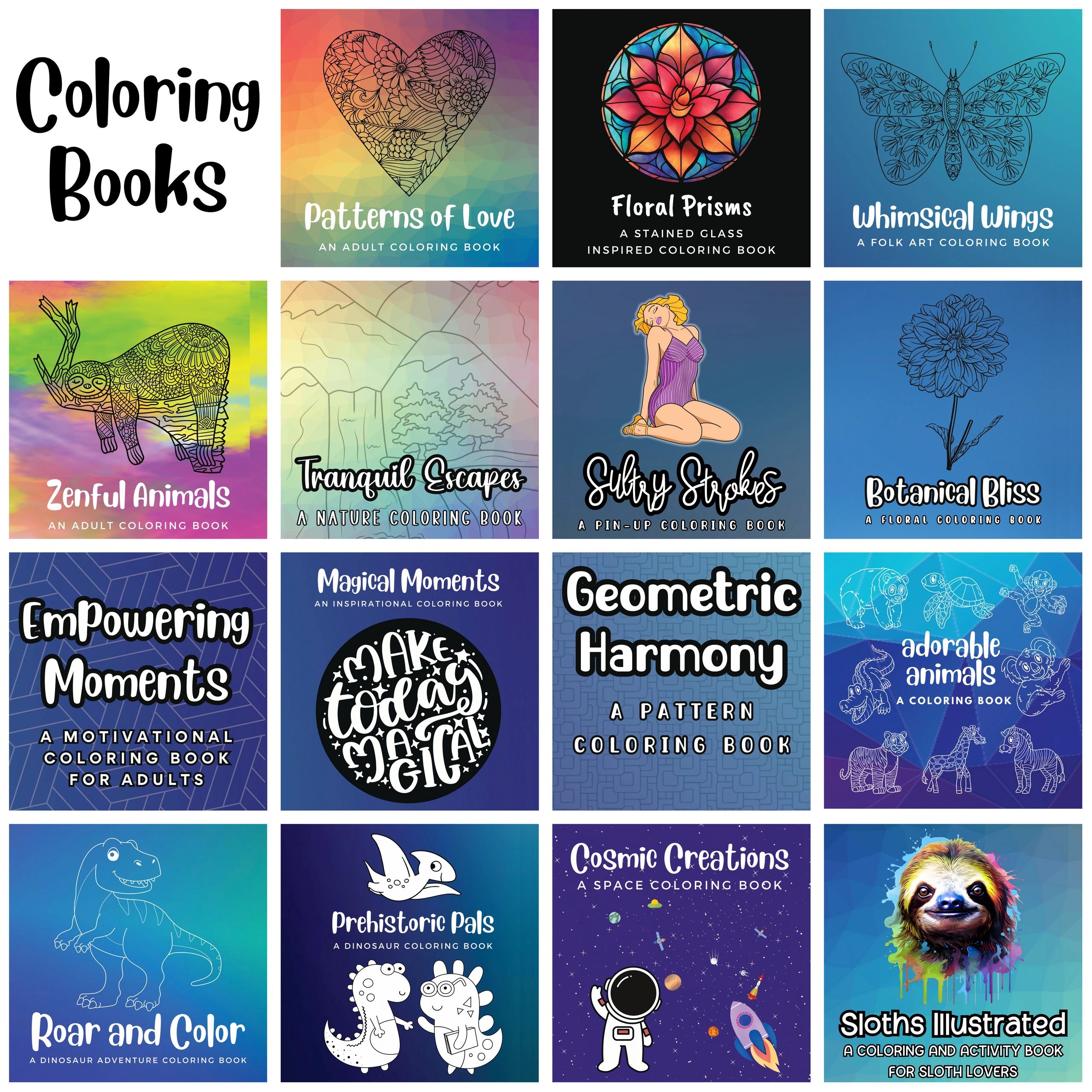 Cheap Wholesale Adult Coloring Books in Bulk