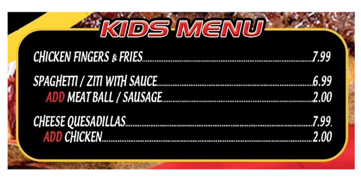 Kids Menu