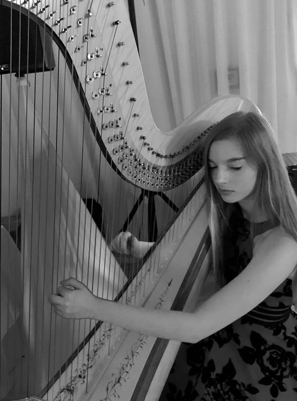 Skylar Oblon, Naperville and Chicagoland harpist for hire
