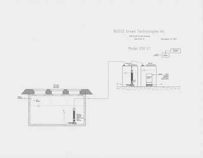 BusseGT sewage treatment system Model 250
Able to process 250 GPD