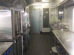 53' Mobile Kitchen Trailer. Kitchen Trailer rental for events, renovations and disaster relief. 