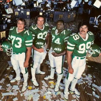 Gastineau Klecko Lyons & Salaam Signed New York Jets 'Sack