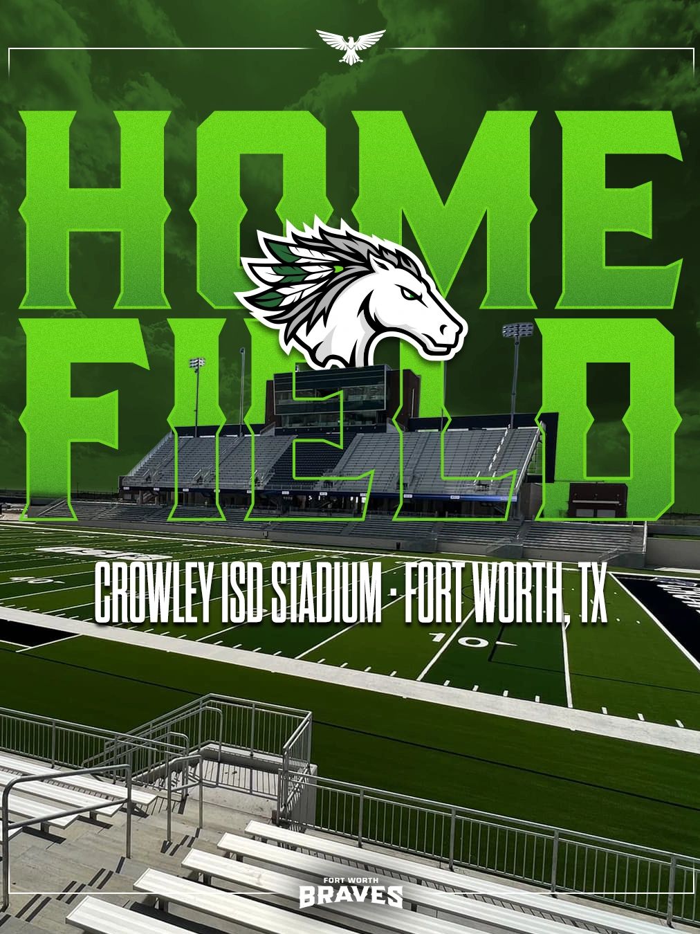 Crowley ISD Stadium, Fort Worth, TX, home field of the Fort Worth Braves.