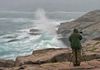 Linda photographing at Schoodic Point, Maine