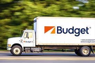 Budget rental truck.