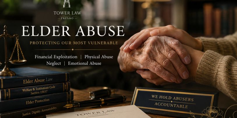 Elder abuse awareness and legal protection by Tower Law Fresno.