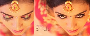 Close-up Tamil bridal makeup and jewelry portrait in Karaikudi by Luster Pearl Media