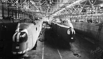 Stirling fuselages being assembled at Blunsdon in 1940/41