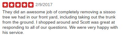 A 5-star review of a previous project.