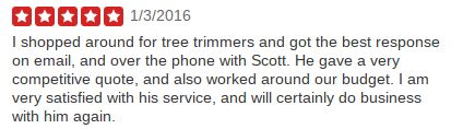 A 5-star review of a previous project.