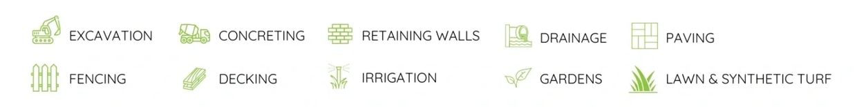 retaining wall excavation concreting total landscaping newcastle maitland 