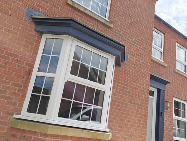 Bay window with Georgian Bars and top window opener fitted in Worksop by trained fitters