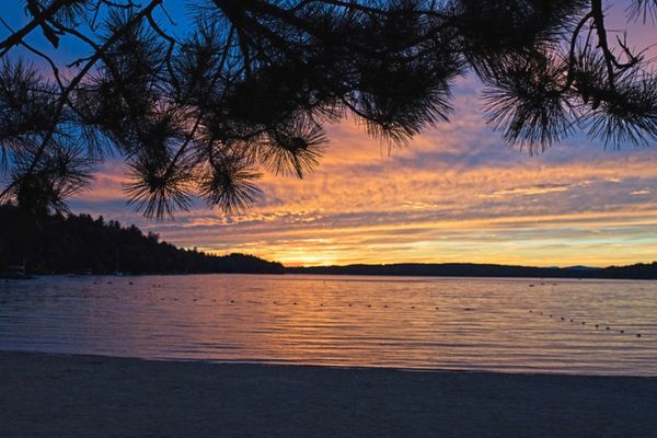Sunsets near The Cottages of Wolfeboro, Lake Winnipesaukee, New Hampshire CottagesNH.com