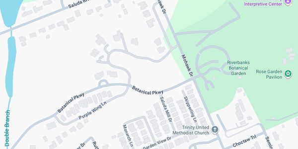 Map showing Botanical Parkway and nearby areas including Riverbanks Botanical Garden.