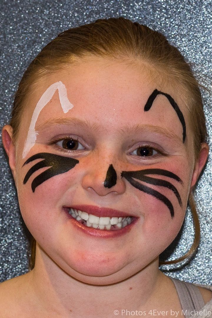 boy cat face painting