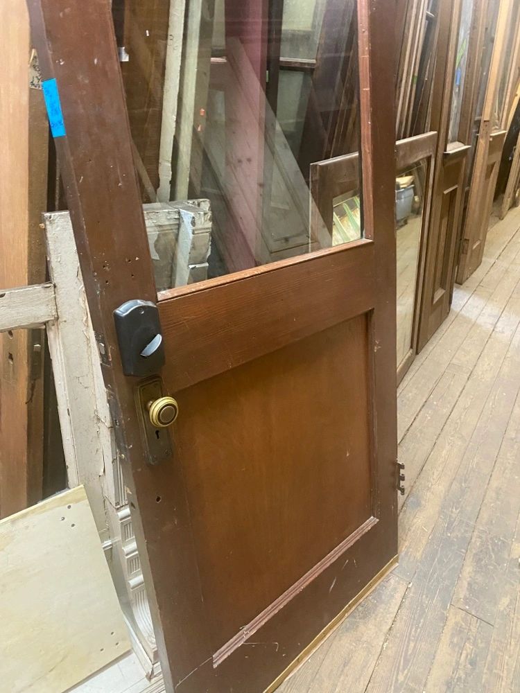 Vintage pine entry door