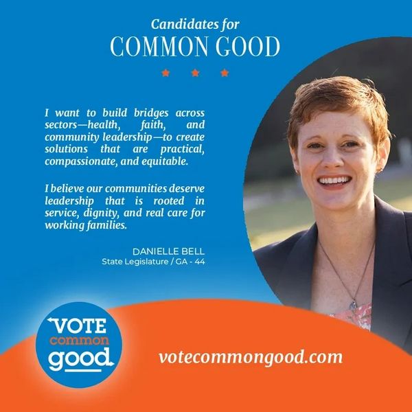 Political candidate Danielle Bell promotes leadership for community service and equity.