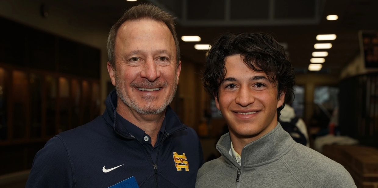 Photo of Chris Dahlander and his son Alex who created 5-Pitch Plucky for their baseball summer camps