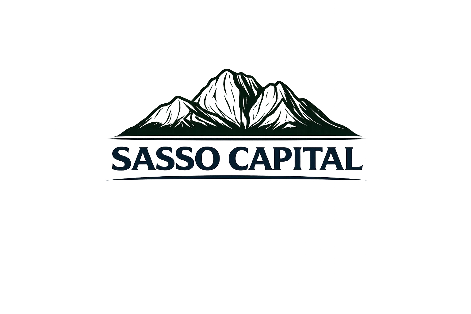Logo featuring stylized mountains and the text 'Sasso Capital'.