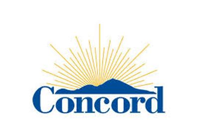 Concord logo with mountain silhouette and sun rays.