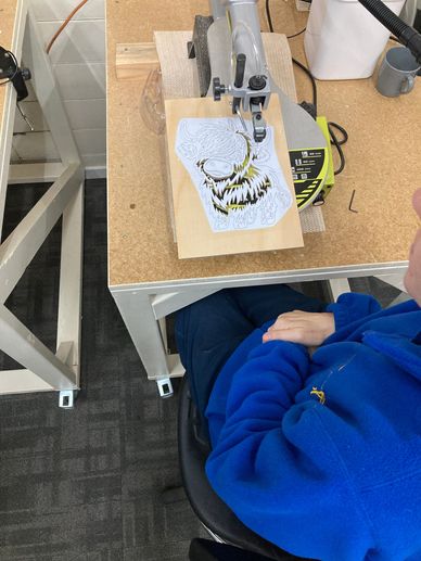 Katie making a hairy cow
