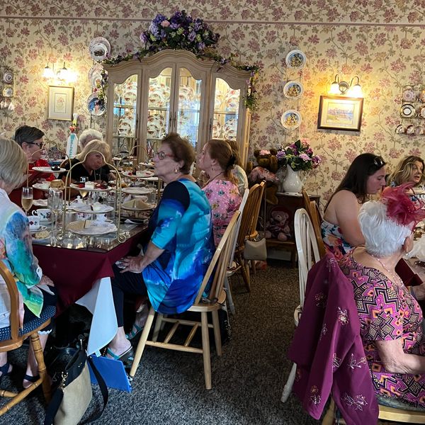 QT Kittens Supporters at QT Kit-Tea Party in 2022 at Brambles English Tea Room & Gift Shop Naples