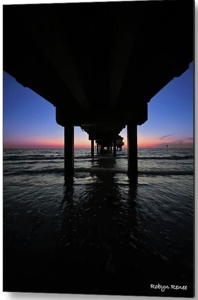 Sunset Under the Pier, Photography, Metal Print, SoulFilled Creations, Robyn Punko