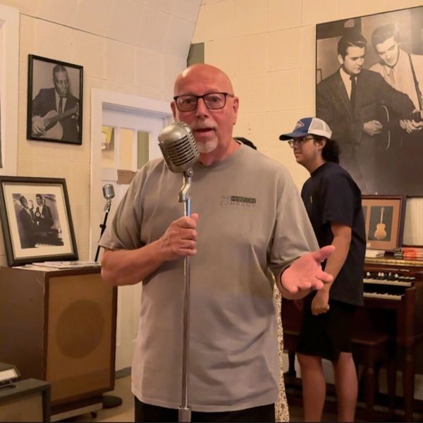 Wally Hanson preparing for voice lessons in Las Vegas.