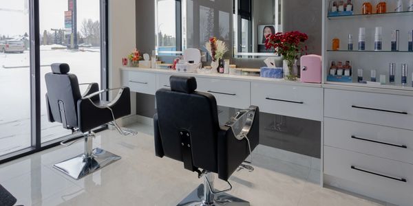 Our brand new office with elegant threading area