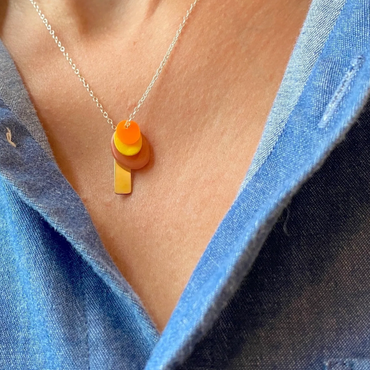 Necklace ,made from washed up plastic found on the beach