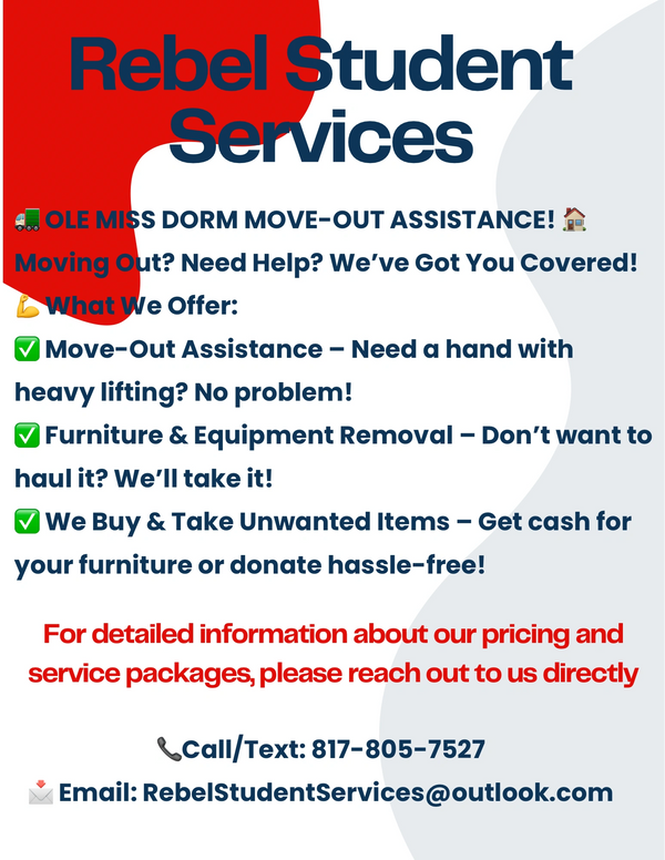 Dorm Move out assistance!