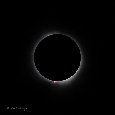 Full Solar Eclipse with Solar prominences