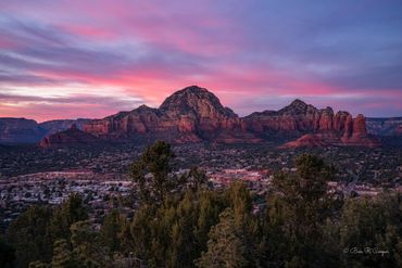 Beautiful Pink Colors after sunset in Sedona, Arizona