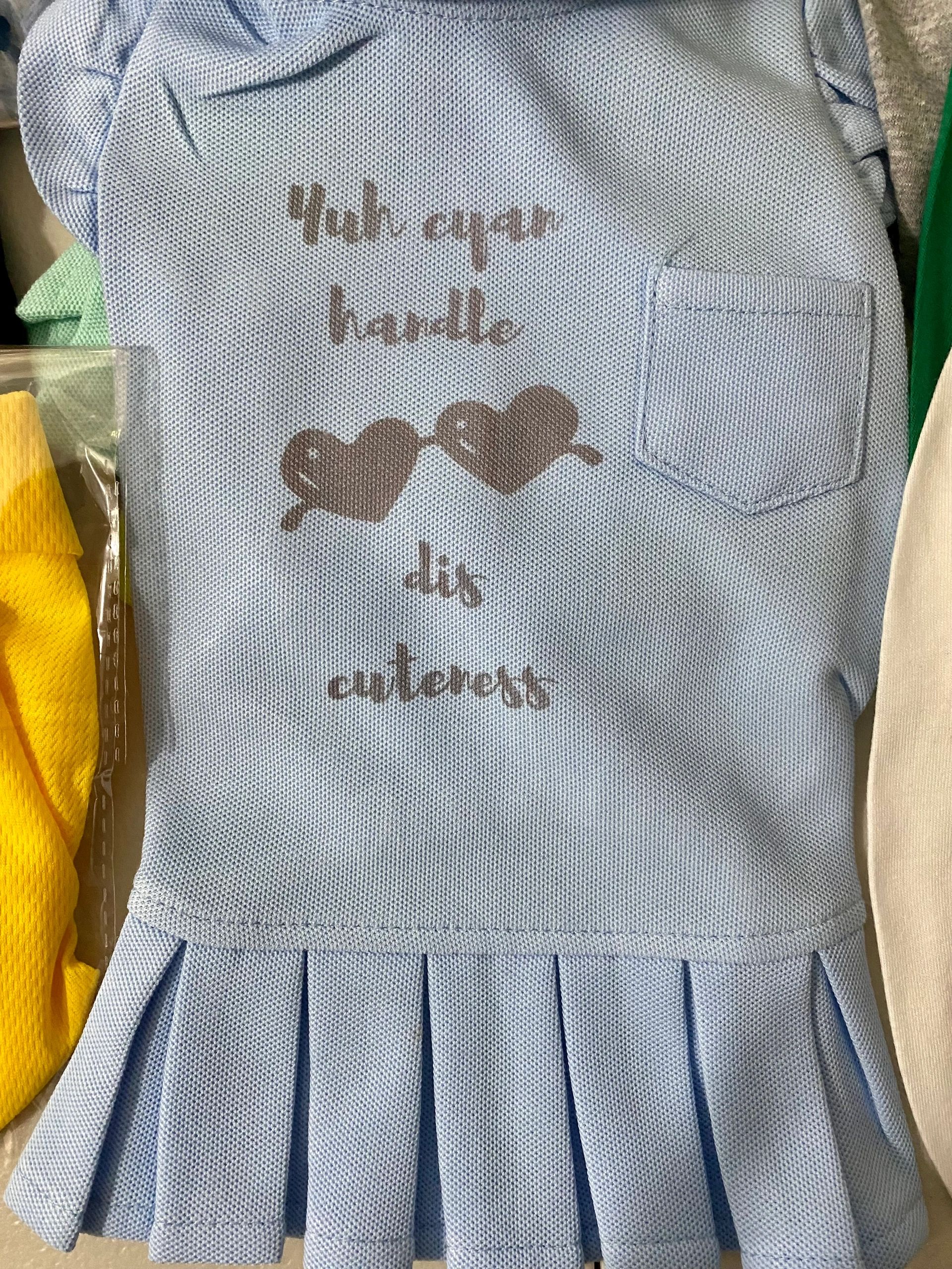 Custom Blue Dog Polo Style Tennis Dress