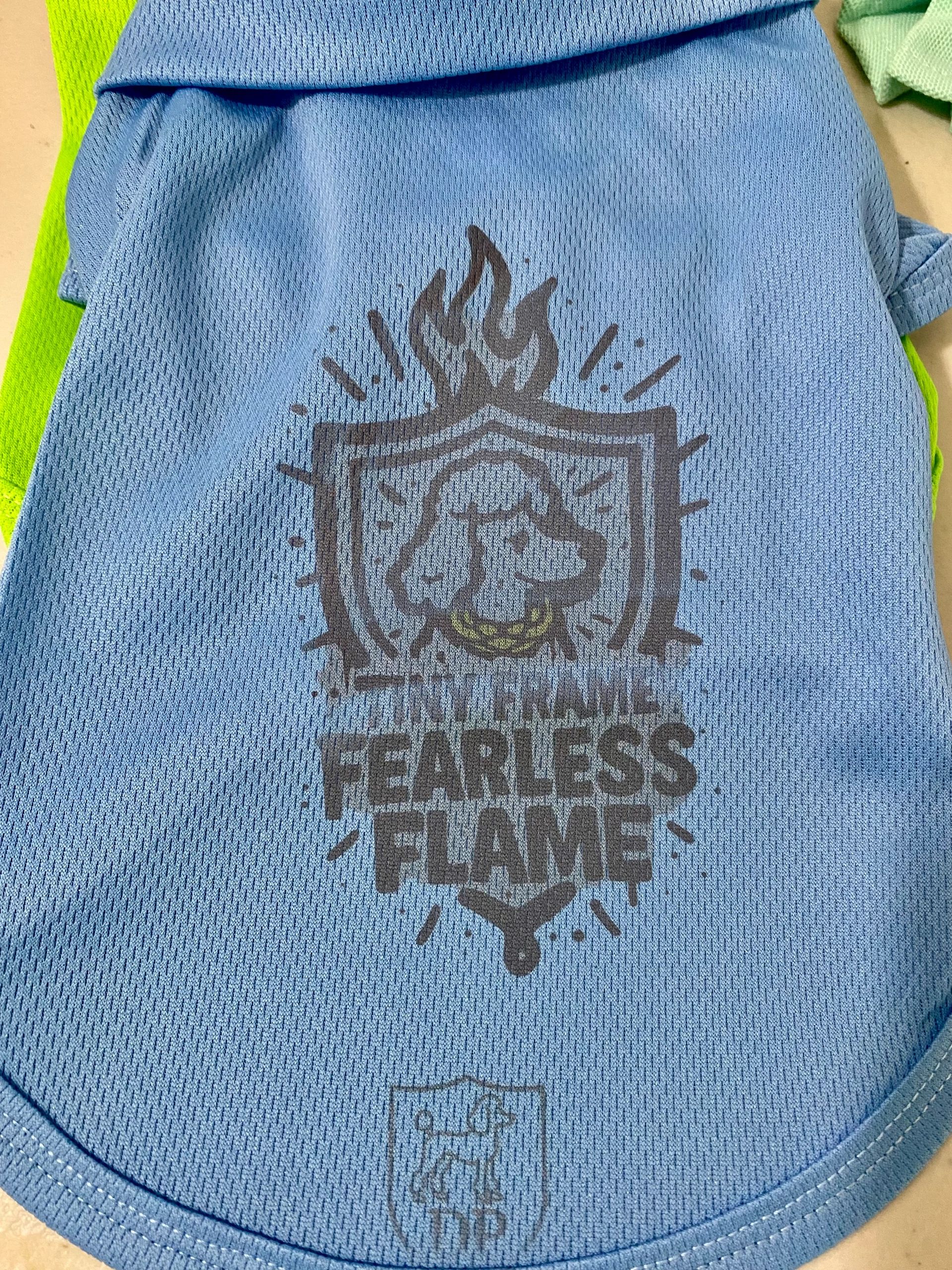 Fearless Flame Custom Dog Polo Shirt- size small