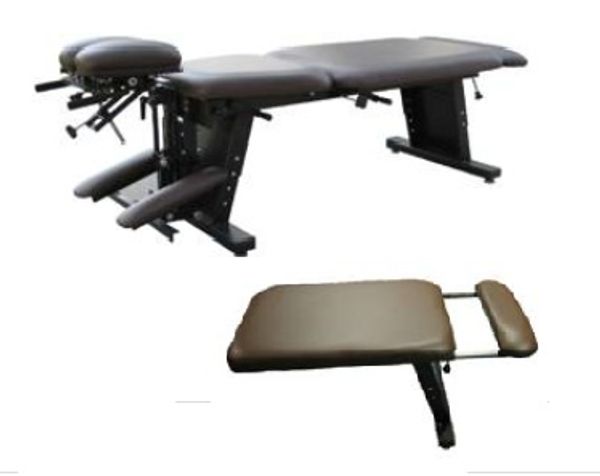 Adjustable chiropractic treatment tables.