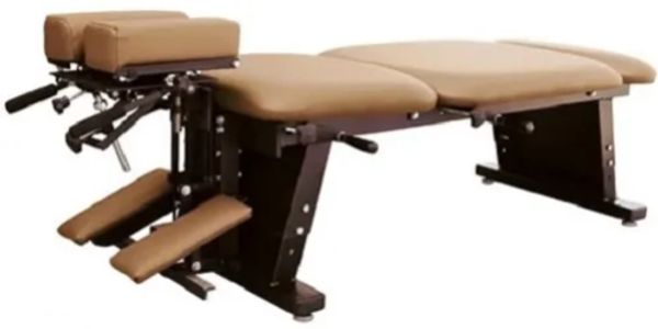 Adjustable chiropractic treatment table.
