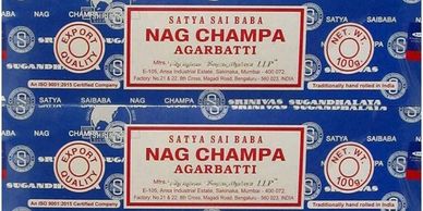 Satya Sai Baba 
Nag Champa Incense Sticks 
100g x 4 boxes 400g total. 
 A traditional masala incense