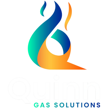Colorful Quinn Gas Solutions logo with flame design.