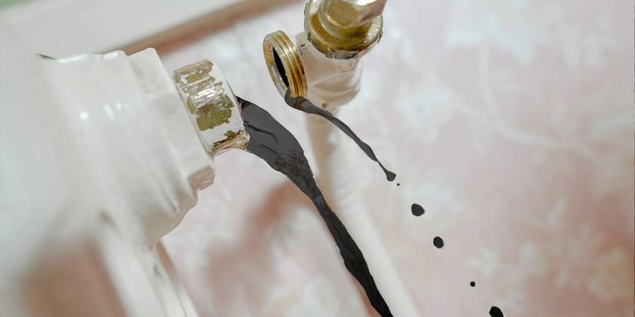 Sludge removed during a heating-system flush